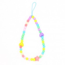 Beaded Phone Charm Colorful Hearts Beads