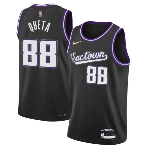 Men's Sacramento Kings Neemias Queta #88 Nike Black 2021/22 Swingman NBA Jersey - City Edition Men's Sacramento Kings Neemias Queta #88 Nike Black 2021/22 Swingman NBA Jersey - City Edition