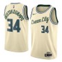 Men's Milwaukee Bucks Giannis Antetokounmpo #34 Nike Cream City Swingman Jersey - City Edition Men's Milwaukee Bucks Giannis Antetokounmpo #34 Nike Cream City Swingman Jersey - City Edition