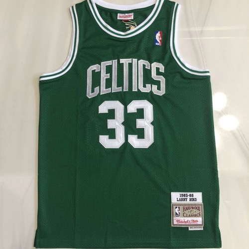Larry Bird Boston Celtics Throwback 1985-86 Hardwood Classics Jersey - Kelly Green