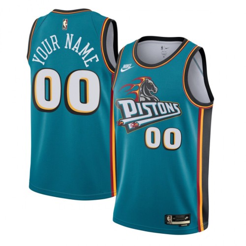 Detroit Pistons Nike Youth Custom Swingman Jersey - Classic Edition - Teal Detroit Pistons Nike Youth Custom Swingman Jersey - Classic Edition - Teal