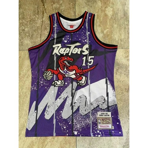 Vince Carter Toronto Raptors Throwback Hardwood Classics 1998-99 Hyper Hoops Jersey - Purple Vince Carter Toronto Raptors Throwback Hardwood Classics 1998-99 Hyper Hoops Jersey - Purple