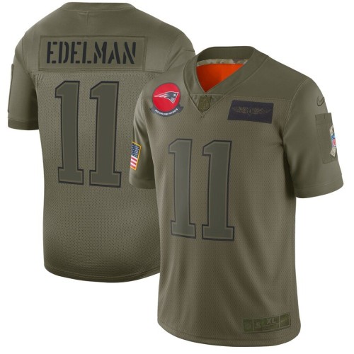 Men's New England Patriots Julian Edelman Nike Olive 2019 Salute to Service Limited Jersey Men's New England Patriots Julian Edelman Nike Olive 2019 Salute to Service Limited Jersey