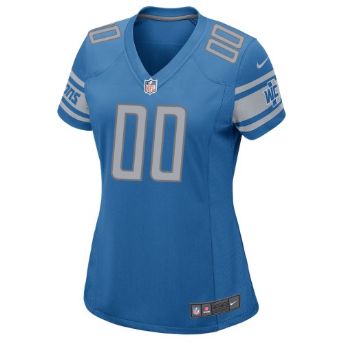 Detroit Lions Nike Women's Custom Game Jersey - Blue Detroit Lions Nike Women's Custom Game Jersey - Blue