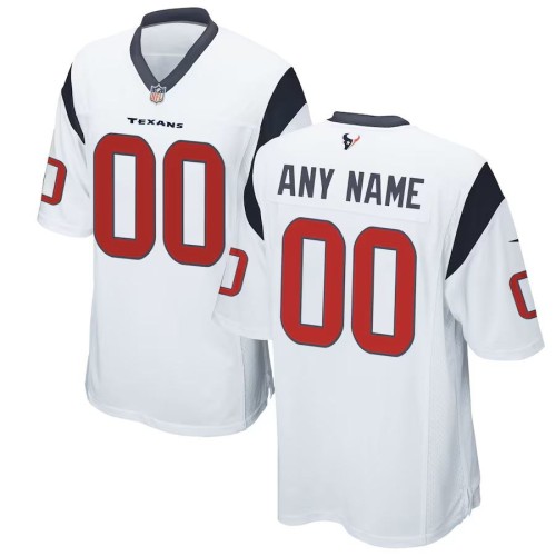 Houston Texans Nike Custom Game Jersey - White Houston Texans Nike Custom Game Jersey - White