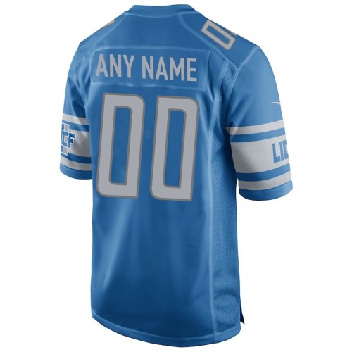 Detroit Lions Nike Custom Game Jersey - Blue Detroit Lions Nike Custom Game Jersey - Blue