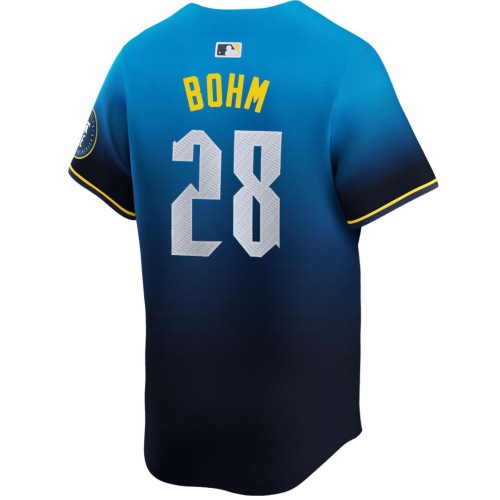 Alec Bohm Philadelphia Phillies Nike 2024 City Connect Limited Player Jersey - Blue Alec Bohm Philadelphia Phillies Nike 2024 City Connect Limited Player Jersey - Blue