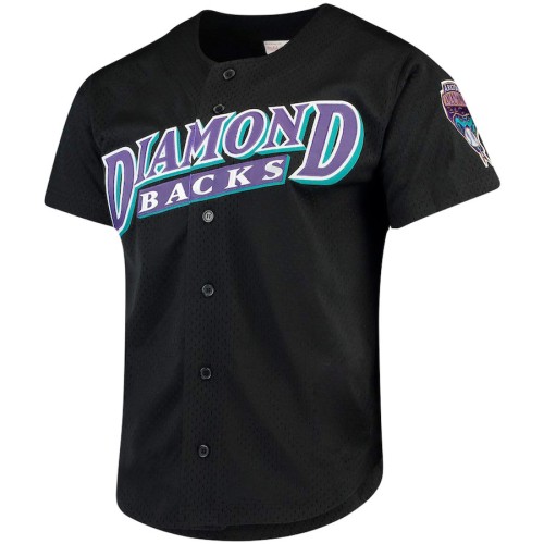 Arizona Diamondbacks Randy Johnson Black Cooperstown Mesh Button-Up Jersey Arizona Diamondbacks Randy Johnson Black Cooperstown Mesh Button-Up Jersey