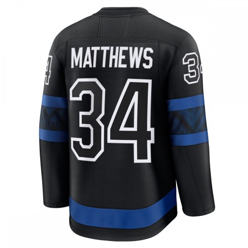 Auston Matthews Toronto Maple Leafs Captain Patch Alternate Premium Jersey - Black Auston Matthews Toronto Maple Leafs Captain Patch Alternate Premium Jersey - Black