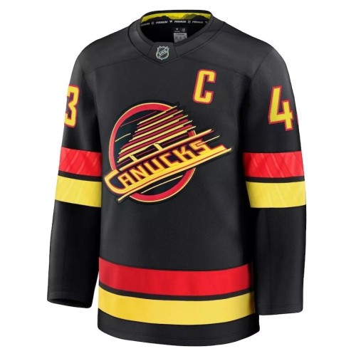 Vancouver Canucks Quinn Hughes #43 Black Alternate Premium Jersey Vancouver Canucks Quinn Hughes #43 Black Alternate Premium Jersey