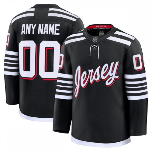 New Jersey Devils Alternate Premium Custom Jersey - Black New Jersey Devils Alternate Premium Custom Jersey - Black