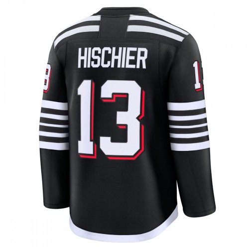 Nico Hischier New Jersey Devils Alternate Premium Jersey - Black Nico Hischier New Jersey Devils Alternate Premium Jersey - Black