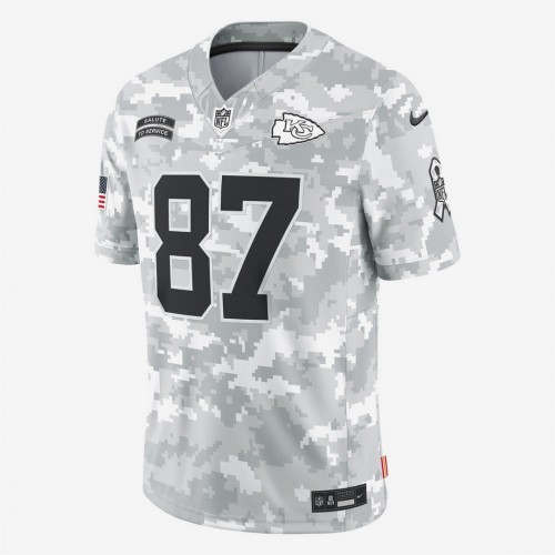 Travis Kelce Kansas City Chiefs Nike 2024 Salute to Service Limited Jersey - Arctic Camo Travis Kelce Kansas City Chiefs Nike 2024 Salute to Service Limited Jersey - Arctic Camo