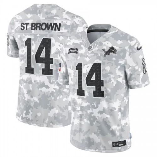 Amon-Ra St. Brown Detroit Lions Nike 2024 Salute to Service Limited Jersey - Arctic Camo Amon-Ra St. Brown Detroit Lions Nike 2024 Salute to Service Limited Jersey - Arctic Camo