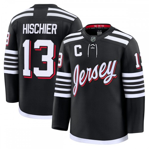 Nico Hischier New Jersey Devils Alternate Premium Jersey - Black Nico Hischier New Jersey Devils Alternate Premium Jersey - Black