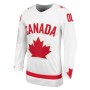Unisex White Hockey Canada Alternate Replica Custom Jersey Unisex White Hockey Canada Alternate Replica Custom Jersey