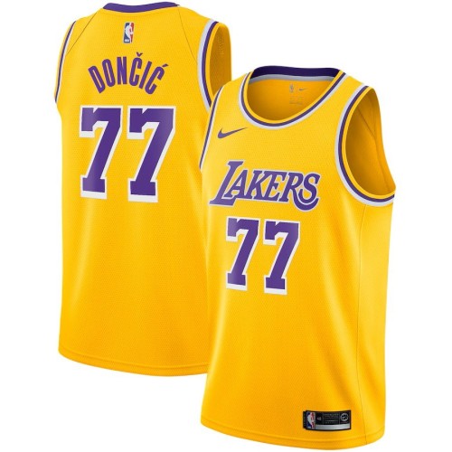 Los Angeles Lakers Youth Nike Icon Edition Swingman Jersey - Gold - Luka Dončić Los Angeles Lakers Youth Nike Icon Edition Swingman Jersey - Gold - Luka Dončić