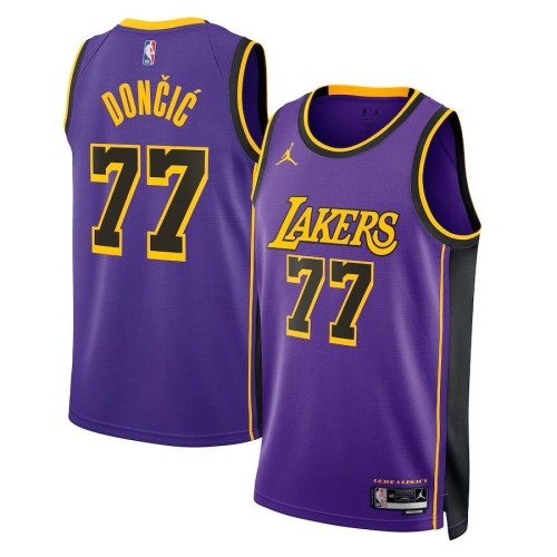 Los Angeles Lakers Unisex Jordan Brand Statement Edition Swingman Jersey - Purple - Luka Dončić Los Angeles Lakers Unisex Jordan Brand Statement Edition Swingman Jersey - Purple - Luka Dončić