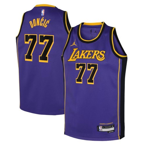 Los Angeles Lakers Youth Jordan Brand Statement Edition Swingman Jersey - Purple - Luka Dončić Los Angeles Lakers Youth Jordan Brand Statement Edition Swingman Jersey - Purple - Luka Dončić