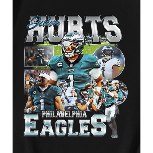 Vintage 90s Jalen Hurts Philadelphia Eagles Super Bowl Champions T-Shirt Vintage 90s Jalen Hurts Philadelphia Eagles Super Bowl Champions T-Shirt