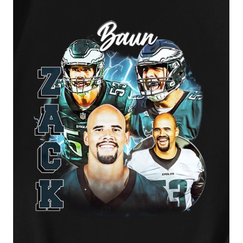 Vintage 90S Zack Baun Retro Philadelphia Eagles Football T-Shirt Vintage 90S Zack Baun Retro Philadelphia Eagles Football T-Shirt