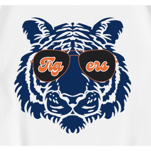 Tigers Glasses Baseball Detroit T-Shirt