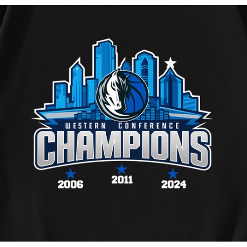 Mavericks Three Times Western Conference Champions T-Shirt Mavericks Three Times Western Conference Champions T-Shirt