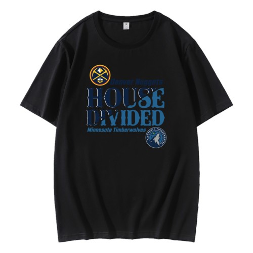NBA Playoffs Nuggets vs Timberwolves House Divided T-Shirt NBA Playoffs Nuggets vs Timberwolves House Divided T-Shirt