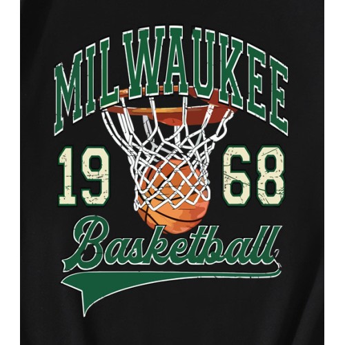 Retro Milwaukee Basketball 1968 NBA T-Shirt Retro Milwaukee Basketball 1968 NBA T-Shirt