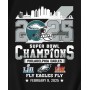 LIX Super Bowl 2025 Fly Eagles Fly Champions Philadelphia Football T-Shirt LIX Super Bowl 2025 Fly Eagles Fly Champions Philadelphia Football T-Shirt