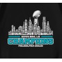 Super Bowl LIX Champions Philadelphia City Football T-Shirt Super Bowl LIX Champions Philadelphia City Football T-Shirt