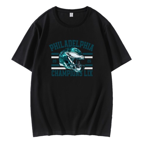Glitter Philadelphia 2025 Champions LIX Football Helmet T-Shirt Glitter Philadelphia 2025 Champions LIX Football Helmet T-Shirt