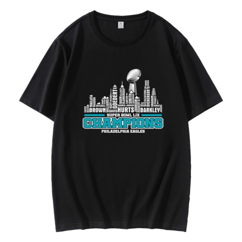 Super Bowl LIX Champions Philadelphia City Football T-Shirt Super Bowl LIX Champions Philadelphia City Football T-Shirt