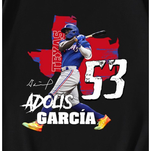 Vintage 90s Adolis Garcia 53 Texas Rangers T-Shirt Vintage 90s Adolis Garcia 53 Texas Rangers T-Shirt