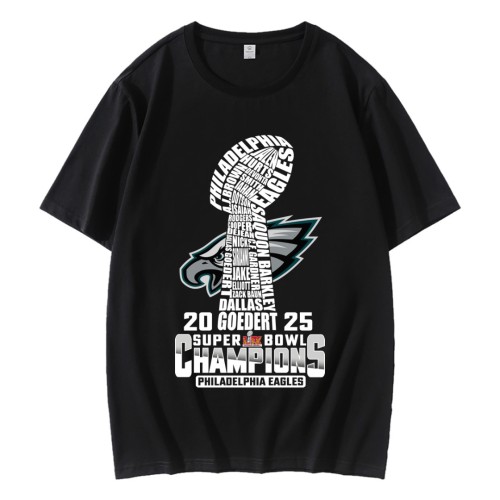 2025 LIX Super Bowl Champions Philadelphia Eagles NFL Trophy T-Shirt 2025 LIX Super Bowl Champions Philadelphia Eagles NFL Trophy T-Shirt