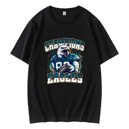 Vintage Glitter Champions Eagles Football Mascot T-Shirt Vintage Glitter Champions Eagles Football Mascot T-Shirt