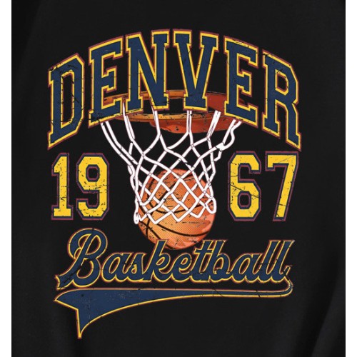 Vintage Denver Basketball 1967 T-Shirt Vintage Denver Basketball 1967 T-Shirt