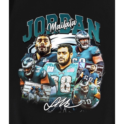 Vintage Jordan Mailata Philadelphia Eagles Football Player Signature T-Shirt Vintage Jordan Mailata Philadelphia Eagles Football Player Signature T-Shirt