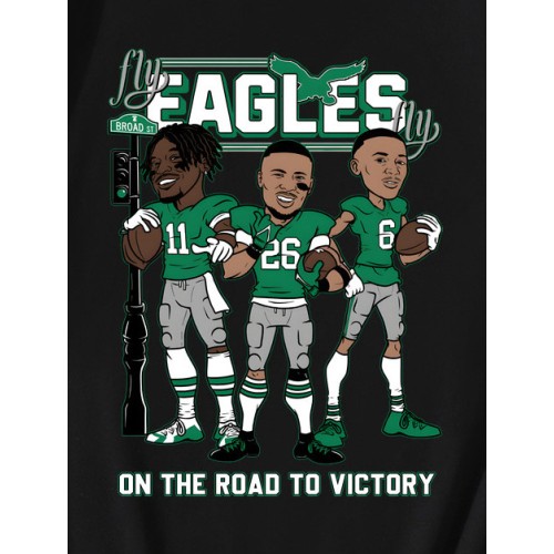 Fly Eagles Fly In The Road To Victory Philadelphia Eagles T-Shirt Fly Eagles Fly In The Road To Victory Philadelphia Eagles T-Shirt