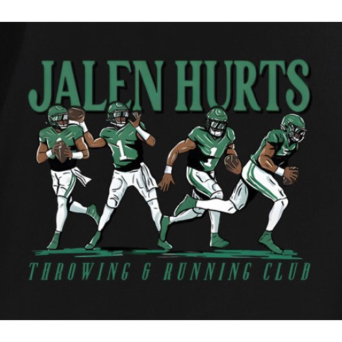 Jalen Hurts Throwing And Running Club T-Shirt Jalen Hurts Throwing And Running Club T-Shirt