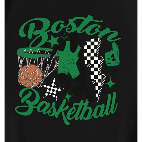 Groovy NBA Boston Basketball T-Shirt Groovy NBA Boston Basketball T-Shirt