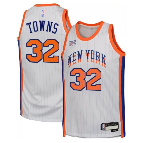 Karl-Anthony Towns New York Knicks Nike Unisex 2024/25 Swingman Player Jersey - City Edition - White Karl-Anthony Towns New York Knicks Nike Unisex 2024/25 Swingman Player Jersey - City Edition - White