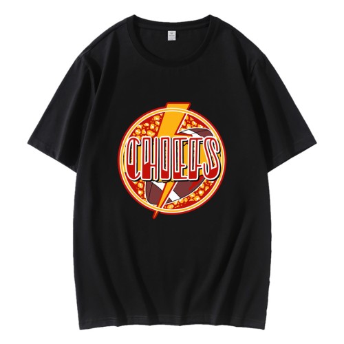Retro NFL Chiefs Football Lightning Bolt T-Shirt Retro NFL Chiefs Football Lightning Bolt T-Shirt