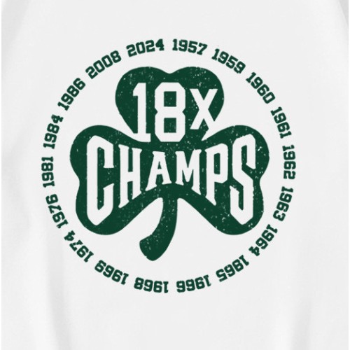 18x Champs Boston Basketball Shamrock T-Shirt