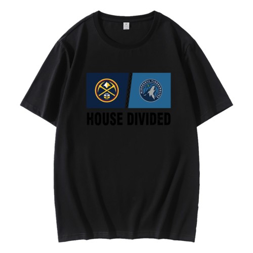 House Divided Nuggets vs Timberwolves T-Shirt House Divided Nuggets vs Timberwolves T-Shirt