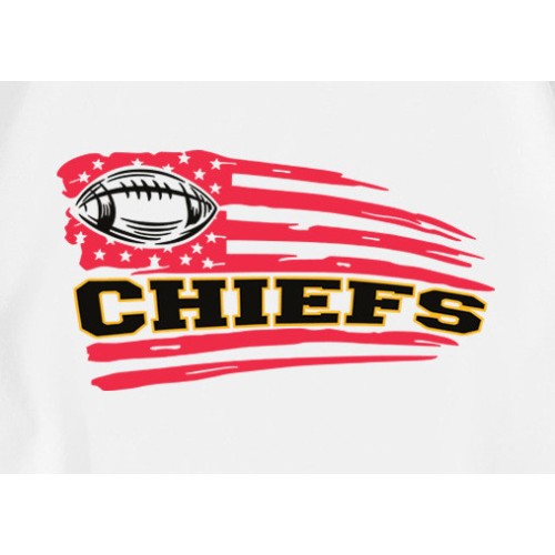 Retro Chiefs Football US Flag T-Shirt Retro Chiefs Football US Flag T-Shirt