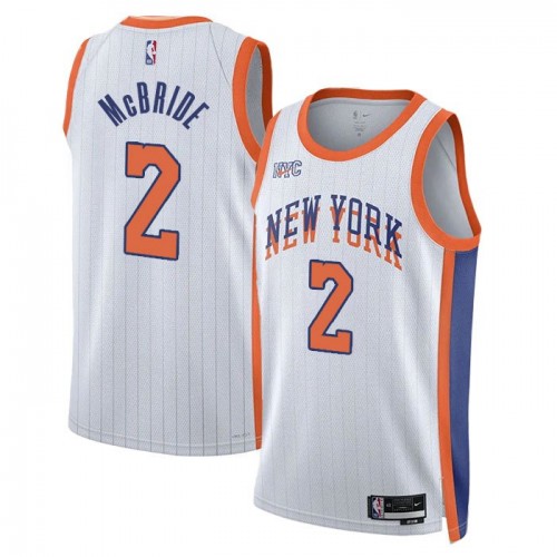 Miles McBride New York Knicks Nike Unisex 2024/25 Swingman Player Jersey - City Edition - White Miles McBride New York Knicks Nike Unisex 2024/25 Swingman Player Jersey - City Edition - White