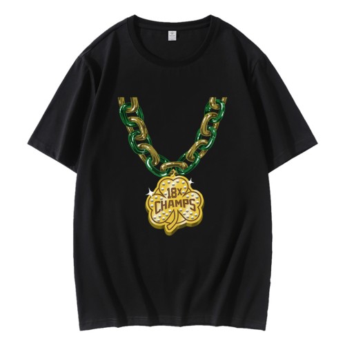 Boston Basketball 18 Champs Shamrock Chain T-Shirt Boston Basketball 18 Champs Shamrock Chain T-Shirt