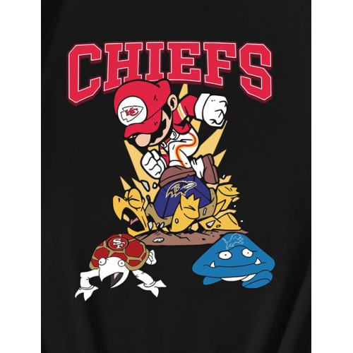 Mario Chiefs Stomps On Ravens Lions 49ers T-Shirt Mario Chiefs Stomps On Ravens Lions 49ers T-Shirt