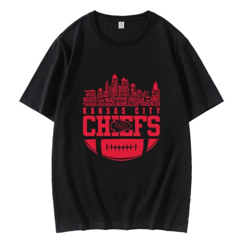 Kansas City Chiefs Skyline Football Names T-Shirt Kansas City Chiefs Skyline Football Names T-Shirt